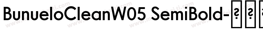 BunueloCleanW05 SemiBold字体转换